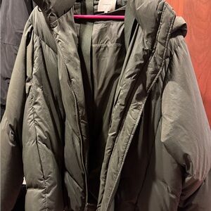 Vince Khaki Puffer Coat